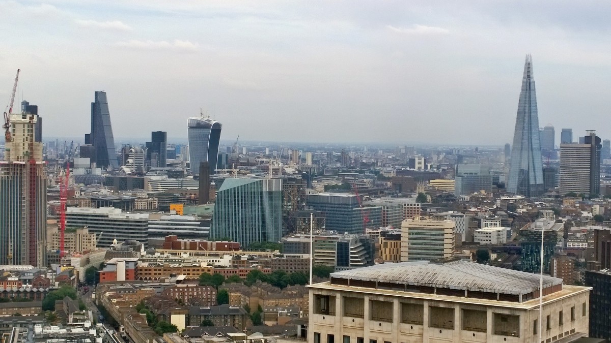LondonEye Modern London as seen from London Eye