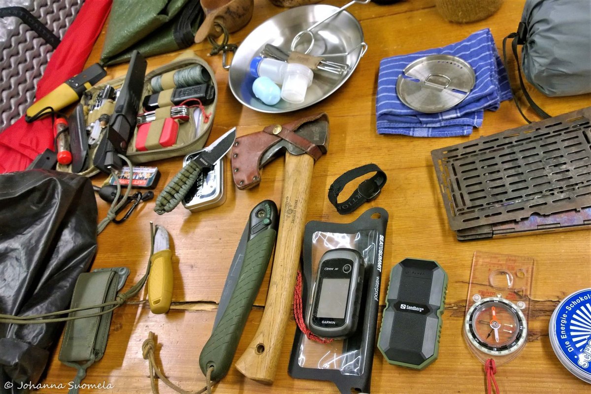 Partioaitan Retkeilykurssi retkeilyvarusteita