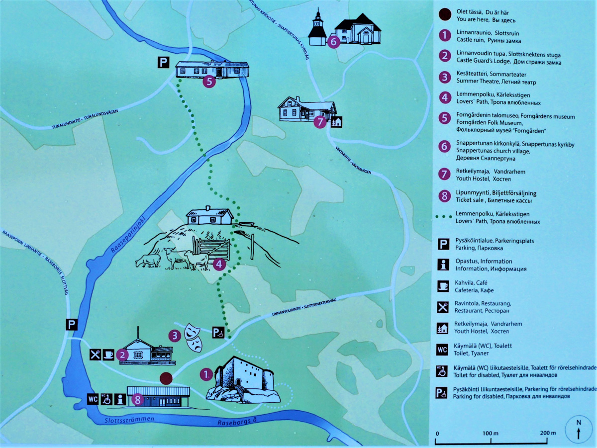 Raaseporin linna aluekartta