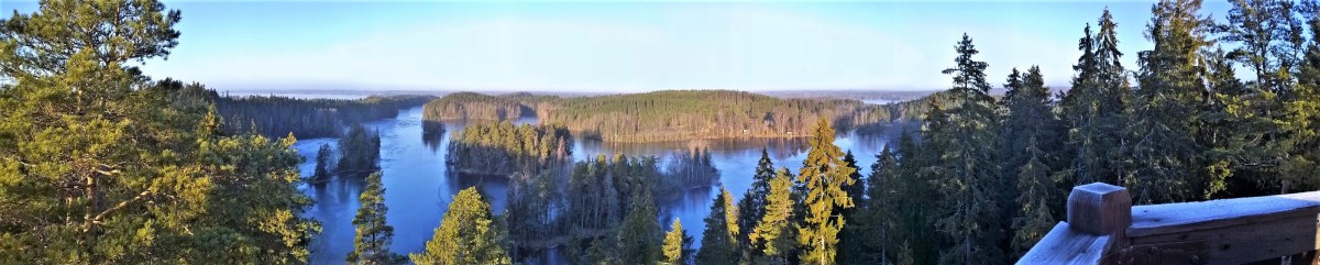 Saaren kansanpuisto panoraama Kaukolanharjun näkötornista