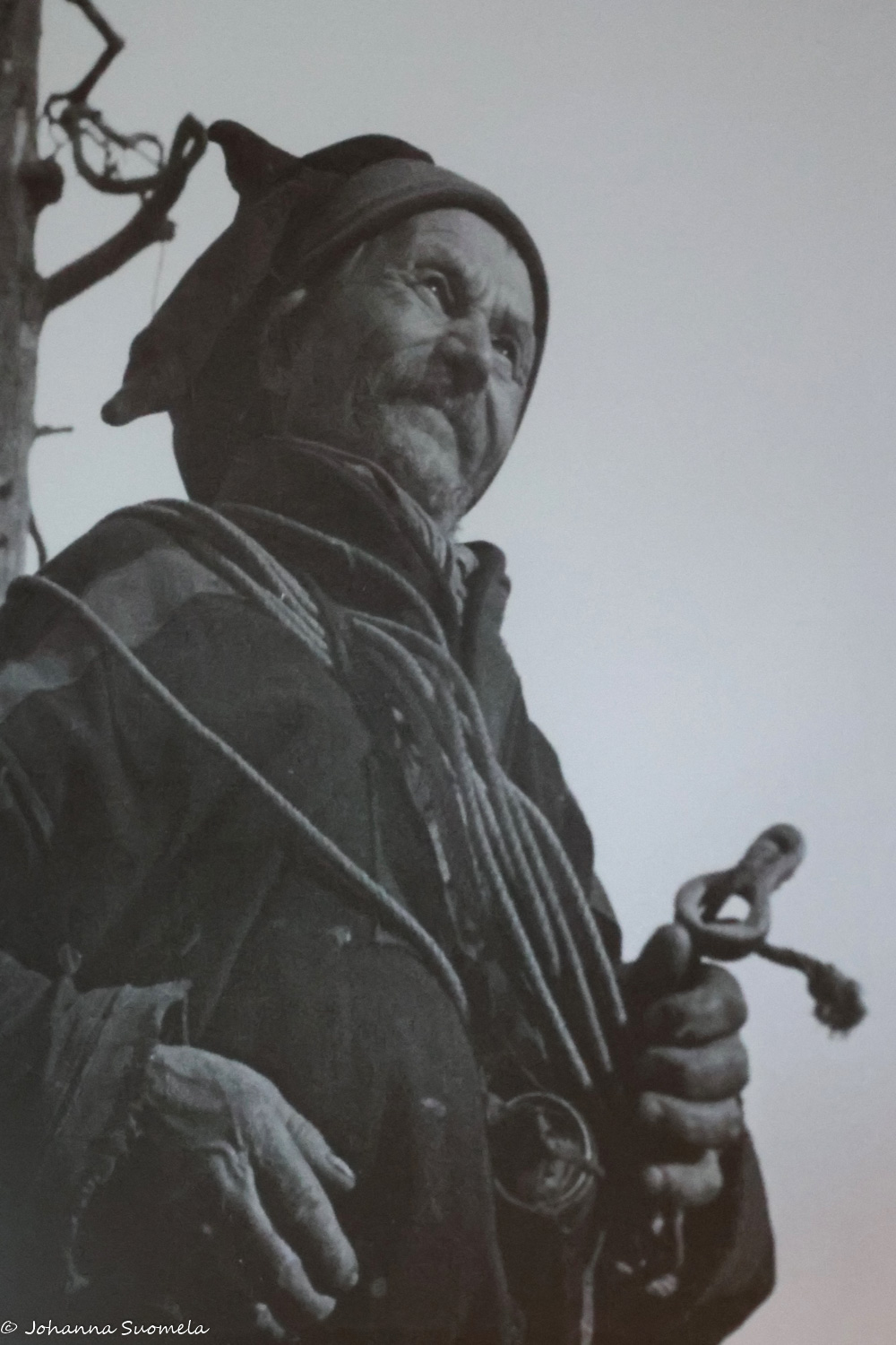 Valokuva Kaapin Jounista tuvan seinällä.