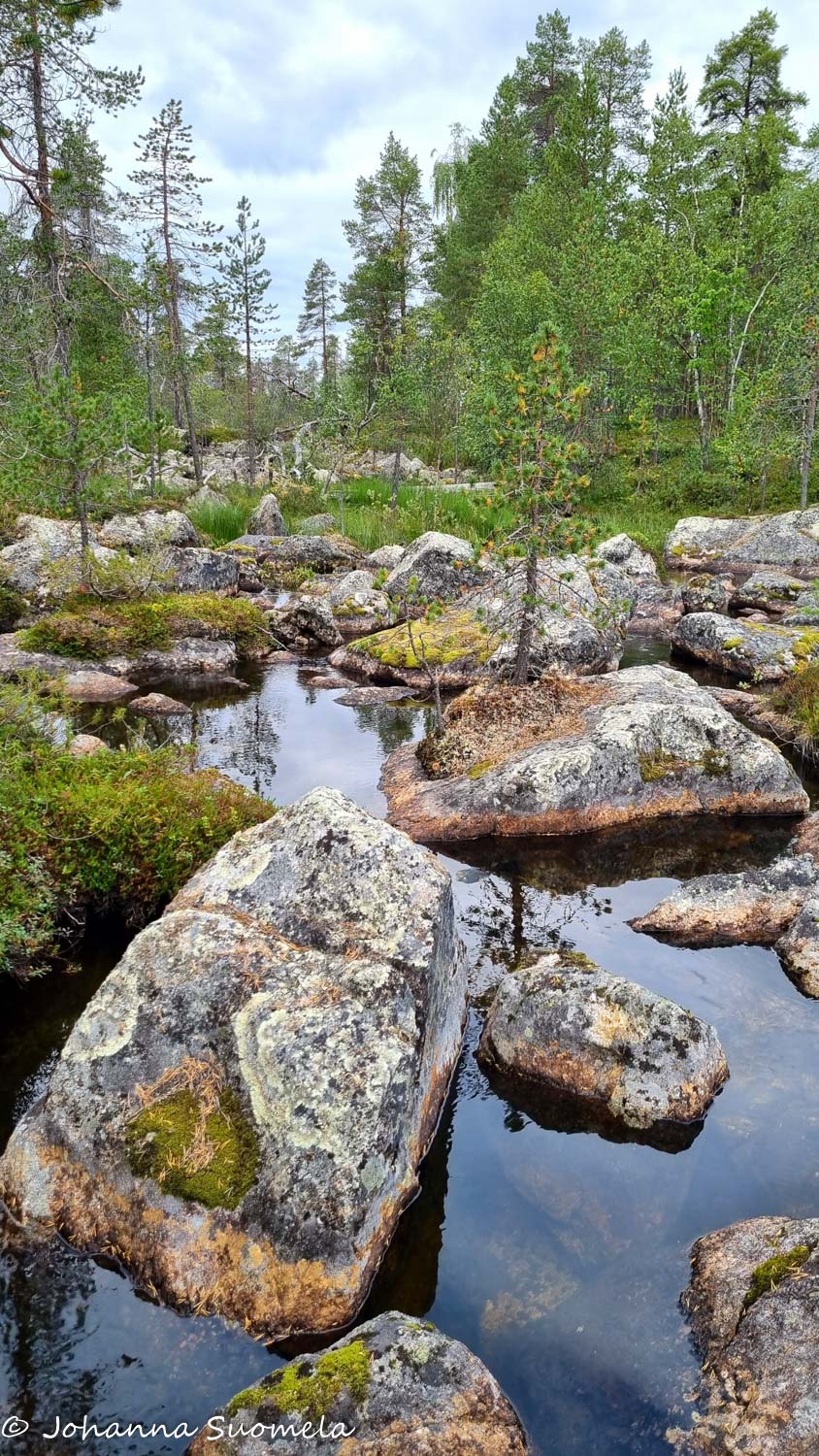 Vesiuoman kiviä ja kirkasta vettä.